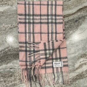 Edinburgh Soft Pink Plaid Scarf